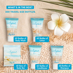 1-Shoppe All-in-Kit Aqua Organics body wash 1oz bottle with lemongrass scent