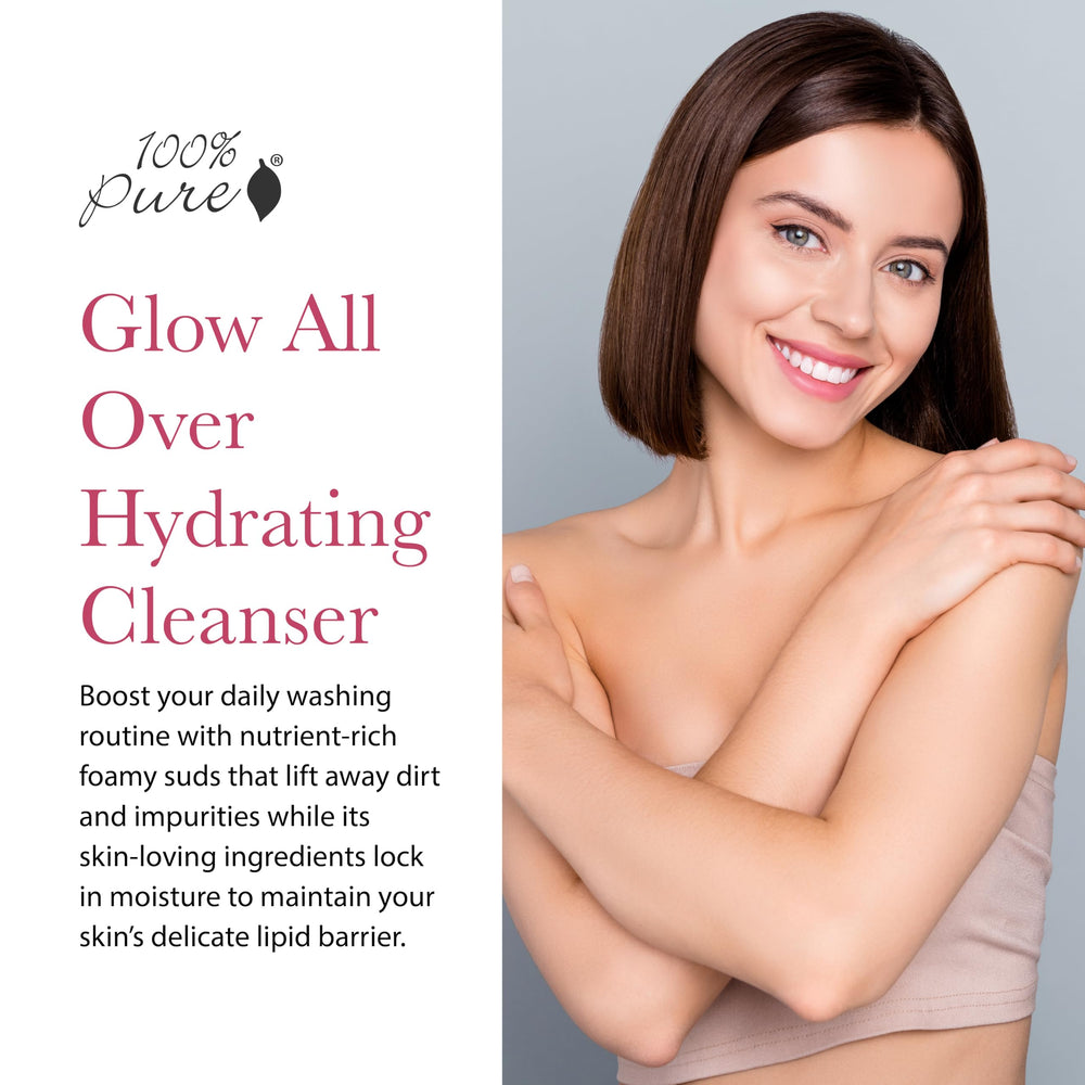 100% PURE Coconut Lime Shower Gel bottle pouring to show easy use.