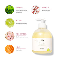 Creamy foam from 100% PURE Coconut Lime Shower Gel in action.