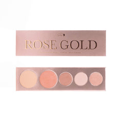 100% PURE Rose Gold Makeup Palette front view, all-in-one compact for on-the-go looks.