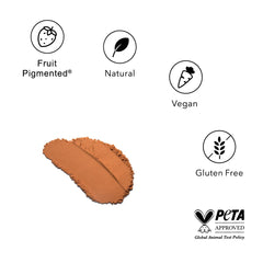 Oil absorption action of Bamboo Blur Powder reducing shine on the skin.