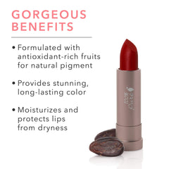 Blood Orange matte lipstick shade appears vibrant and velvety on lips