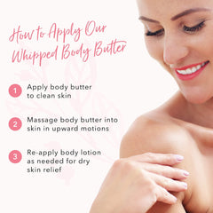 Daily-use shot of 100% PURE Coconut Whipped Body Butter on skin for moisture