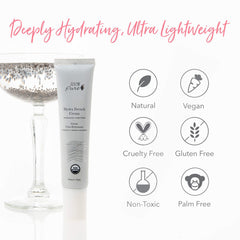 100% PURE Hydra Drench Cream plant-based formula for clean skincare.