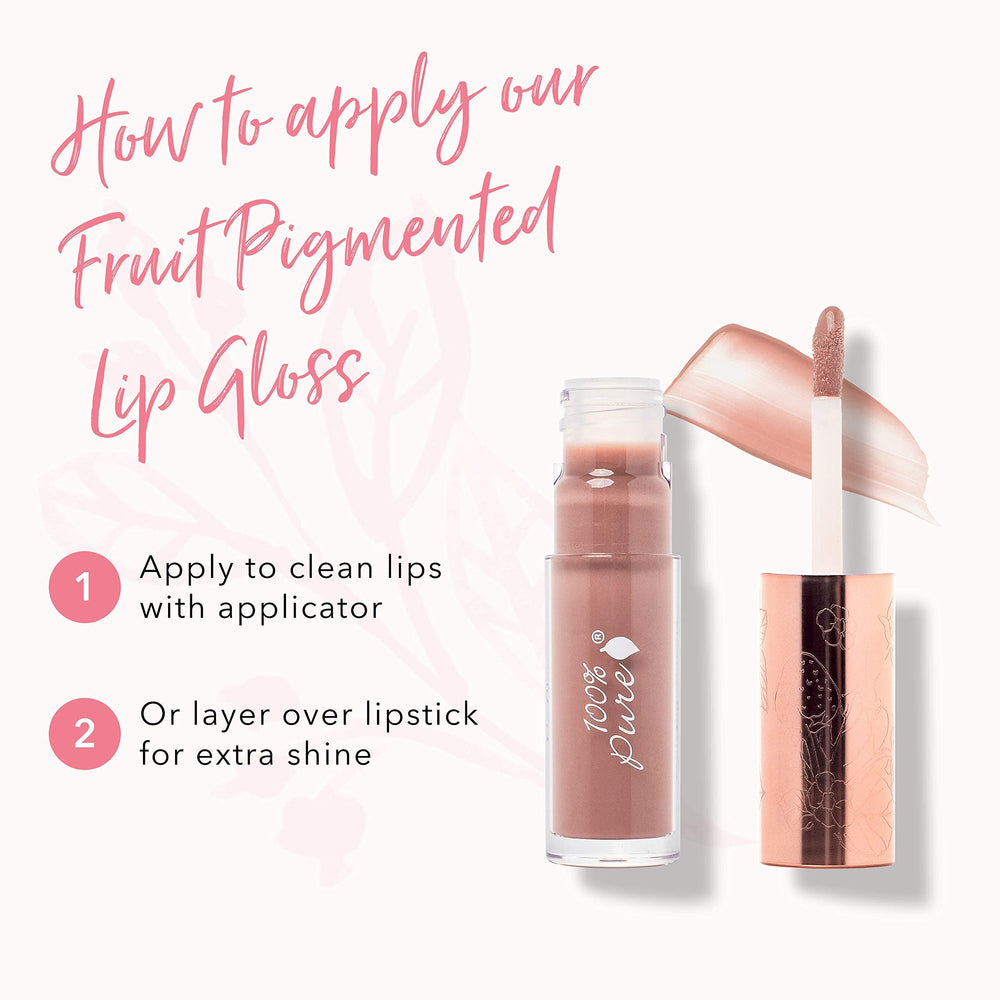 Cocoa butter in 100% PURE Lip Gloss for soft, hydrated lips