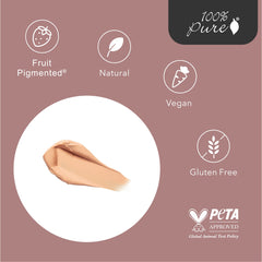 Radiant satin finish on skin provides soft, balanced glow with 100% PURE Alpine Rose.
