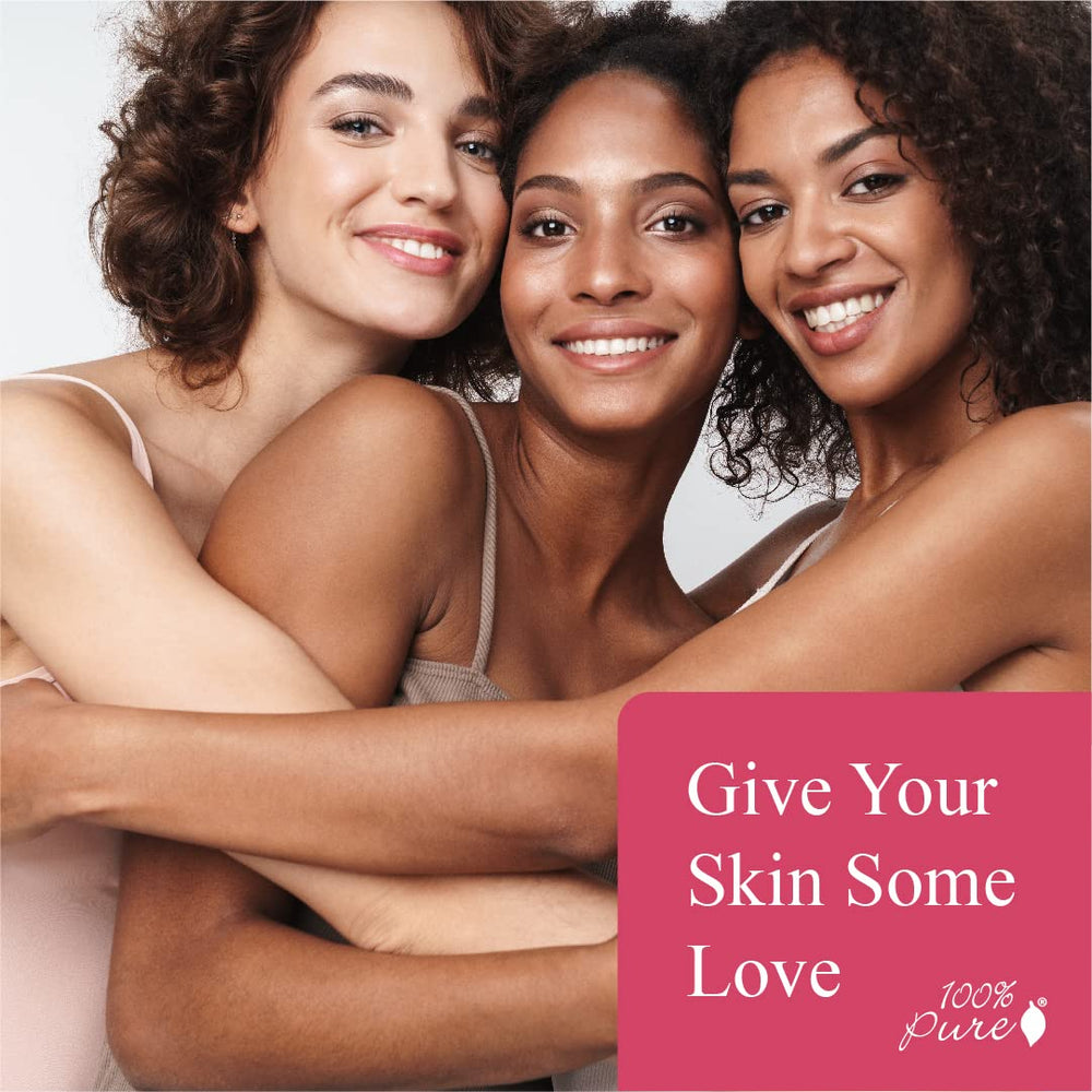 100% PURE shade-5 try-on demonstrates seamless skin-matching in real-life lighting.