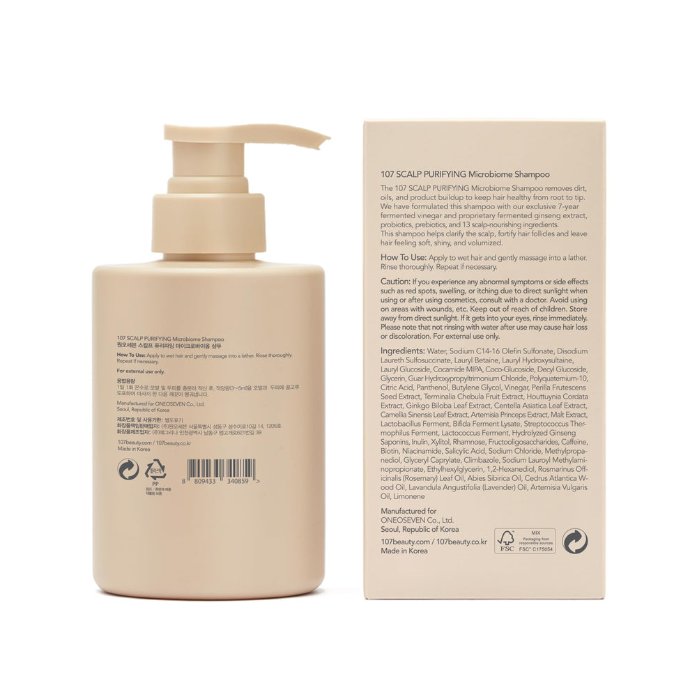 107 Clarifying Shampoo after-use hair appears refreshed with added shine