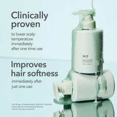 107 Scalp Cooling Breeze Shampoo highlights mugwort vinegar in its formula