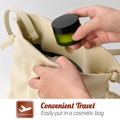 11 Hoa Kinh airtight glass jars keep creams fresh on trips.