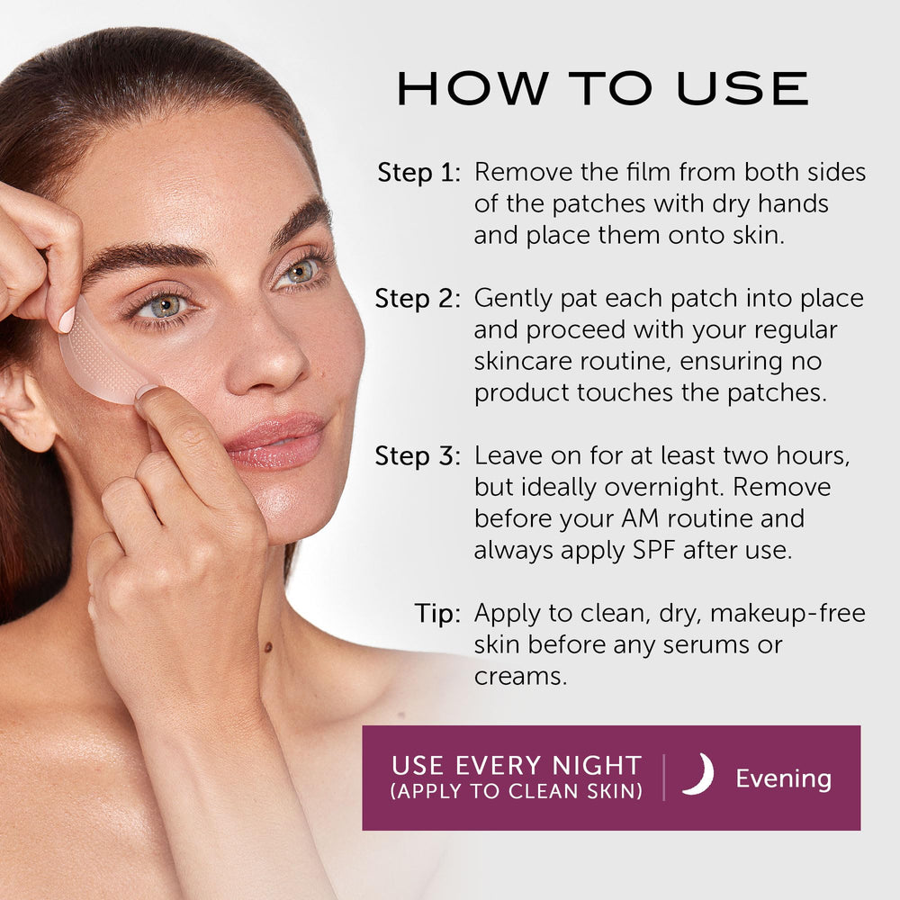 111SKIN patches infused with hyaluronic acid for moisture.