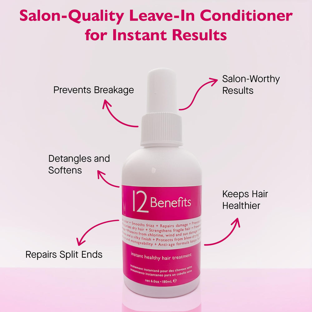 12 Benefits Leave-In Conditioner Spray on damp hair for even nourishment