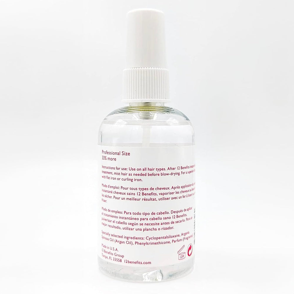 Travel-size 12 Benefits Rapid Blowout Argan Oil Spray for daily use