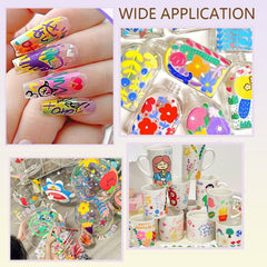 12 Colors Nail Art Pens Set open cap exposure and cap base release