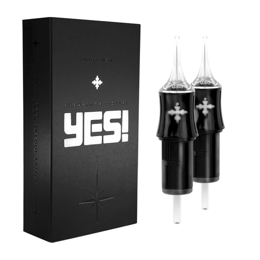 Yes Needle cartridges with mixed configurations for versatile tattoo styles.