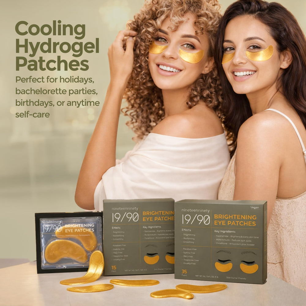 Patch applied under eye showing stay-put fit during morning routine.