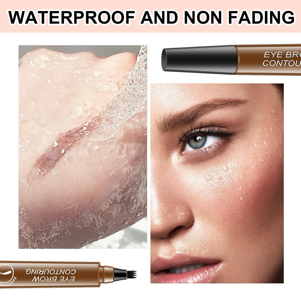 2PC microblading eyebrow pencil daily-use-guide highlights versatile, travel-friendly brow routine