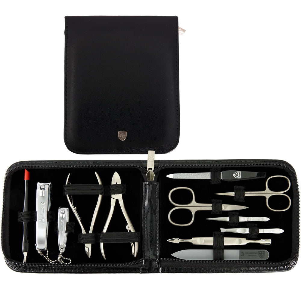 3 Swords Germany 12-piece manicure kit for professional home nail care.