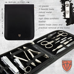 3 Swords Germany glass nail file for gentle shaping and edge refinement.