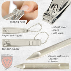 3 Swords Germany nail scissors with sharp edge for at-home grooming.