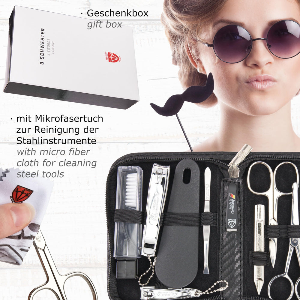 3 Swords Germany nose hair scissors safe trimming in a travel kit