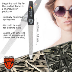 3 Swords Germany sapphire file with fine and coarse coating for smooth nails