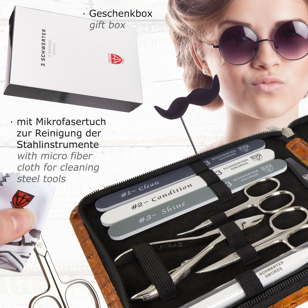 3 Swords Germany set includes 10 spare blades for ongoing maintenance.