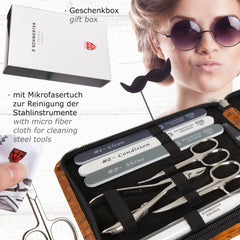 3 Swords Germany set includes 10 spare blades for ongoing maintenance.