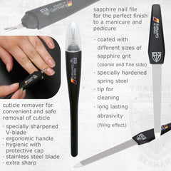 Travel-ready compact case opened with tools by 3 Swords Germany