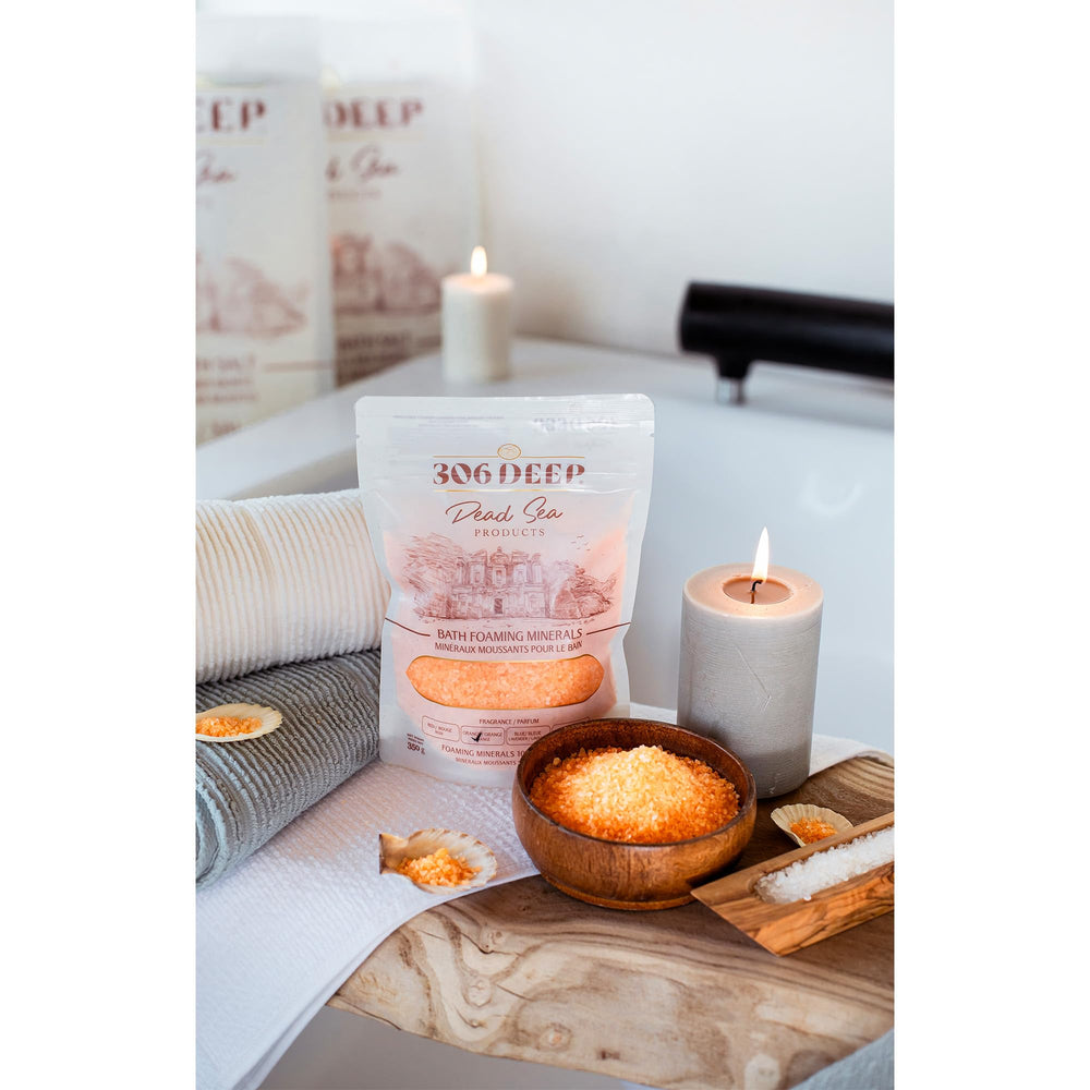 306 Deep Dead Sea bath salts promote relaxation after workouts.