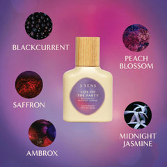 5 SENS Life of the Party travel vial exudes bold, festive energy.