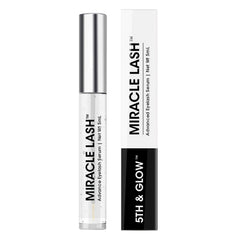 5th and Glow Miracle Lash serum bottle closeup for eyelash care.