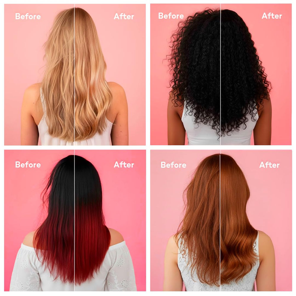 621 Argan Milk Leave-In demonstrates detangling and frizz control on hair.