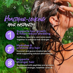 621 Haircare healthy scalp close-up—refreshes scalp environment for moisture balance