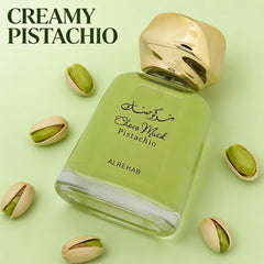 A Center Choco Musk Pistachio pour image showing creamy opening for a fresh impression.