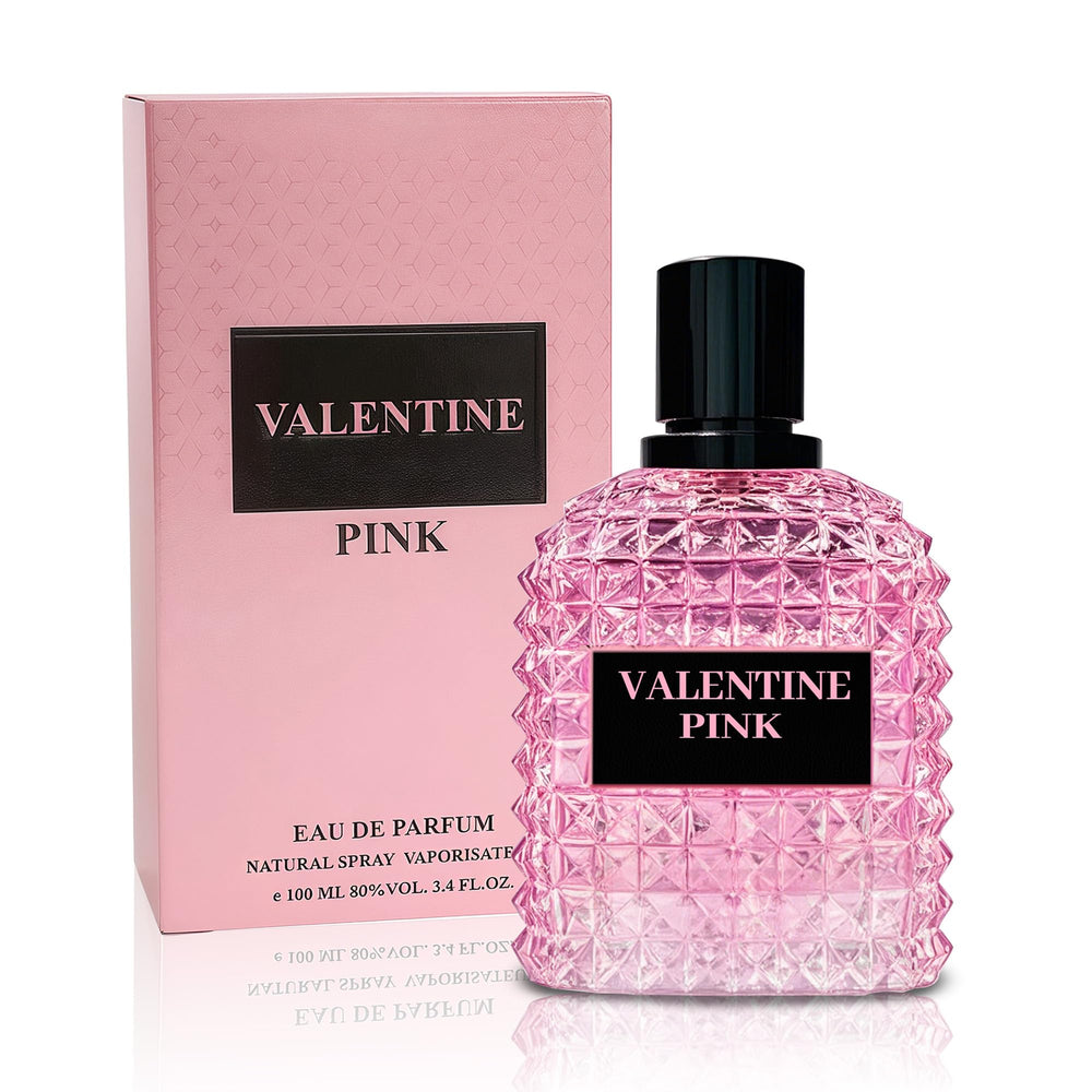 A CENTER Valentine Pink perfume bottle showing floral notes for daytime wear