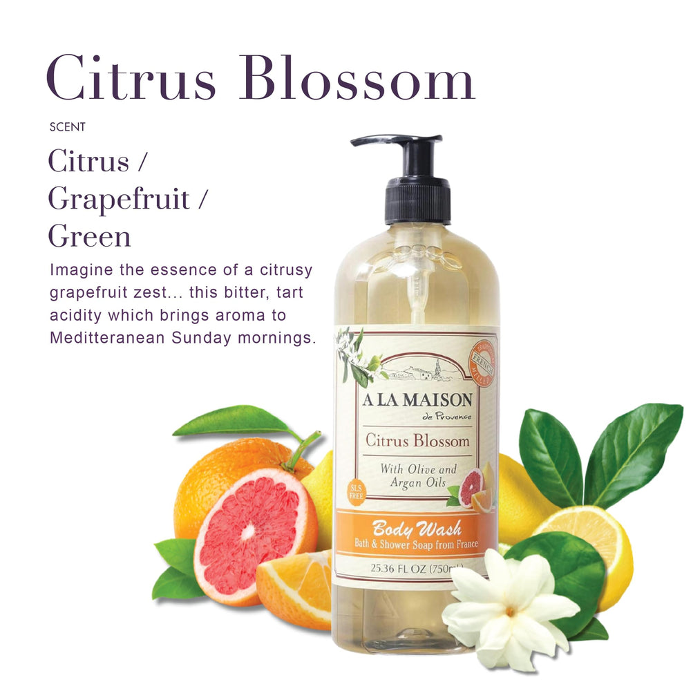 A LA MAISON Citrus Blossom lather with rich bubbles and refreshing fragrance.