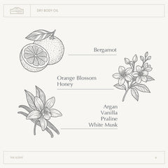 A LA MAISON oil application on arm demonstrates quick absorption.
