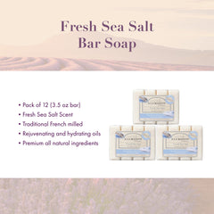 A LA MAISON Fresh Sea Salt soap lather close-up, providing silky cleansing experience.