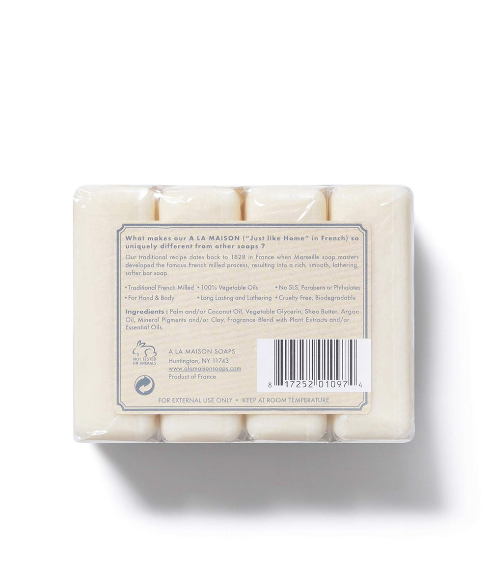 A LA MAISON Fresh Sea Salt soap triple milled, durable bar for long-lasting use.