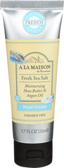 A LA MAISON Fresh Sea Salt cream for hand application delivers quick hydration.