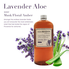 Close-up of rich lather from Lavender Aloe hand wash for soft hands by A LA MAISON.