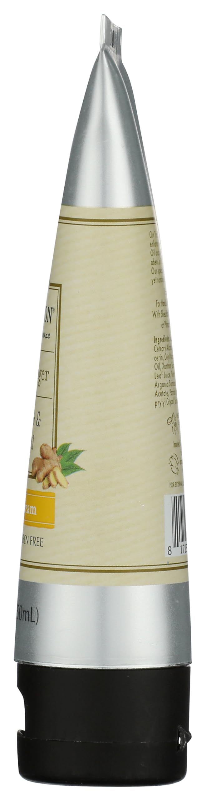 A LA MAISON White Ginger Hand Cream packaging closeup reveals premium branding and product trust.