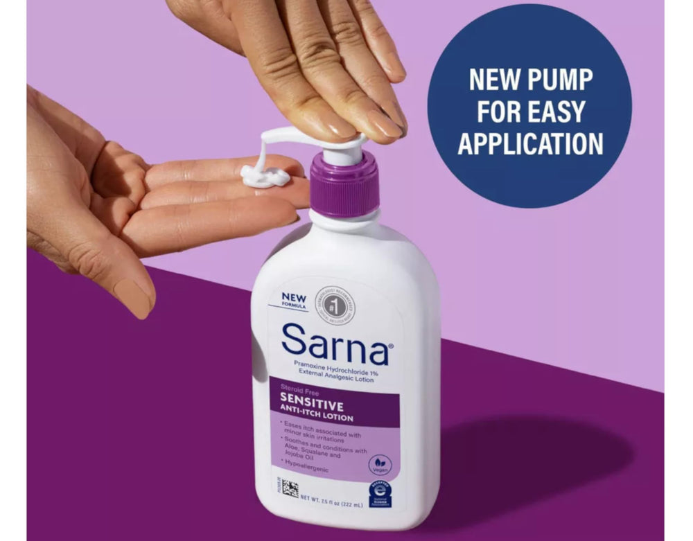 AB Sarna Sensitive texture close-up showing creamy, non-greasy feel