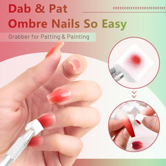 ABAC blooming aura nail art highlights flower-inspired texture and gradient effects.