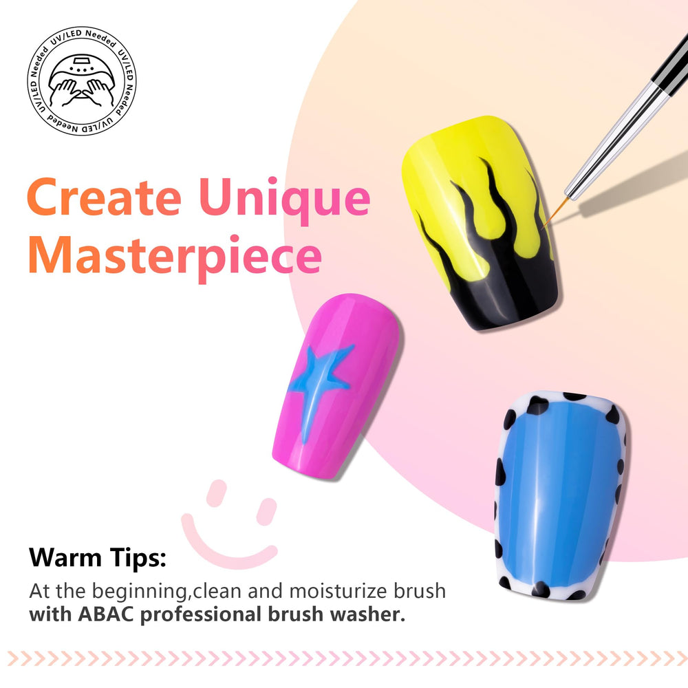 ABAC ombre art and stamping swatches show crisp transfer and gradients