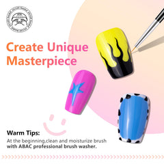 ABAC ombre art and stamping swatches show crisp transfer and gradients