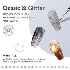 ABAC Ombre gradient swirls demonstrate seamless blending of colors.