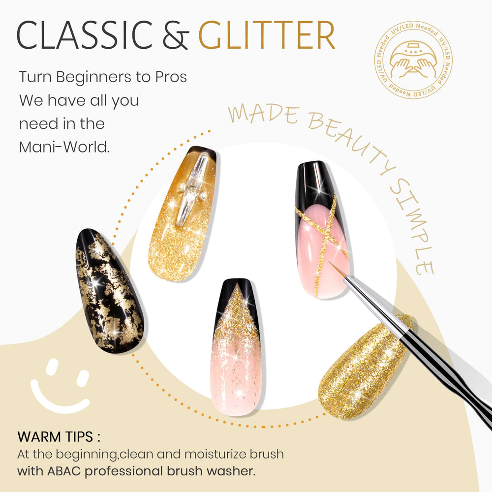 ABAC Solid Gel Nail Polish Set travel mini kit for on-the-go manicures.