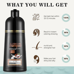 ABBASI & CO application image demonstrates quick 5–10 minute coverage on dry hair.
